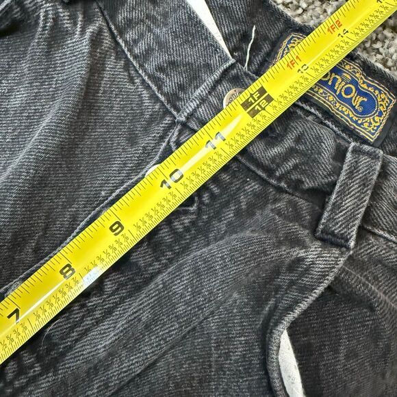 Vintage Bonjour Jeans Black Denim Straight Tapered High Rise Mom 26” 27” - Picture 6 of 8